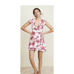 NWT Pink Floral Free People French Quarter Wrap dress - Medium